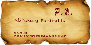 Páskuly Marinella névjegykártya